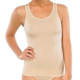 aus feiner Mikrofaser Schiesser Damen Unterhemd, Gr. 38 (Herstellergröße: M), Beige (nude 410)
