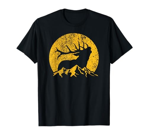 American Elk Hunter Dad Vintage Bow Hunting T-Shirt