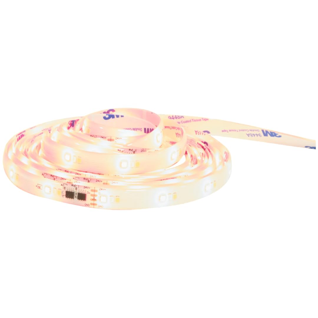 Ruban LED Connecté WiFi 5m - Bandeau Lumineux RGB & Blanc Variable - Compatible Alexa, Google Home & App LSC - Kit Complet avec Télécommande - Éclairage Intelligent Dimmable & Découpable