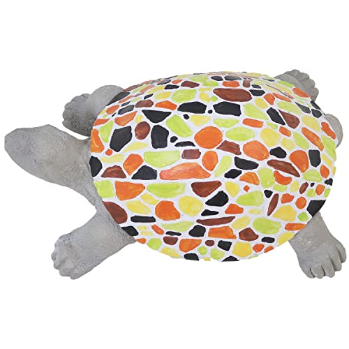 Sunnydaze Mildred The Magnanimous Mosaic Turtle Statue - Patio, Yard, Pool, And Garden Decor - Artistic Polystone Sculpture With Hand-Painted Shell - Indoor/Outdoor Figurine - 10.5-Inch #TOP7