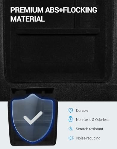 Motrobe 3PCS Tesla Model Y Model 3 Center Console Organizer Tray [Anti-Rattle Flocked] Armrest Hidden Storage Box Model Y 2021-2024 Model 3 2021-2023 Accessories [Not Fit 2024 Model 3 Highland] - Thumbnail 4