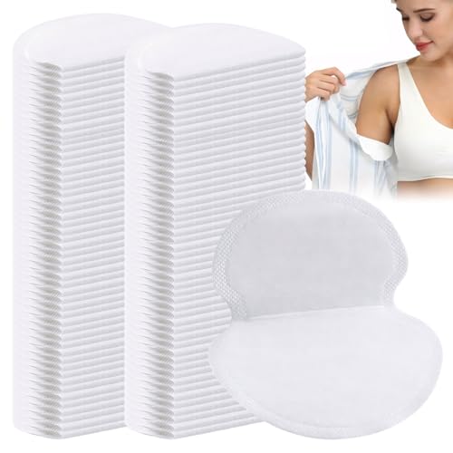 100 PCS Underarm Sweat Pads for Women & Men - Unscented, Invisible 0.03