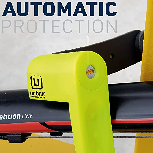 Urban Ur469Y Folding Bike Lock, Security Fold Chain Heavy Duty Electric Scooter Lock Bicycle Easy Mounting With Bracket, Scooter Electric, Roller Rugged, Anti-Cut Steel Anti-Scratch Coating #TOP4
