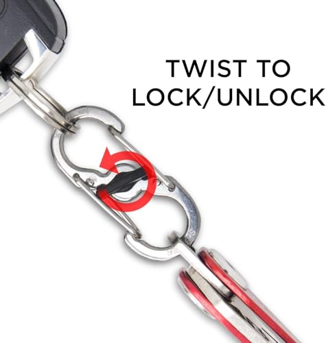 Image of KeySmart Key Carabiners - Quick Release Dual and Mini Carabiners, Stay Organized w /Carabiner Keychains, Never Lose Your Keys