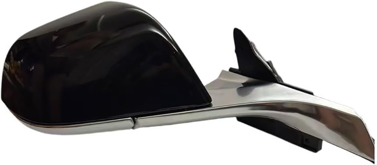 Tesla Model 3 Passenger Side View Mirror Assembly Compatible with 2017-2020 Right Door Mirror With Memory Recall/Power Folding/Heated Glass/Power Adjusted(Chrome) Black