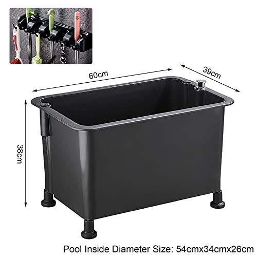 Floor Mop Sink For Washing Room Freestanding Laundry Tub Slop Sinks With Mop Rack Home Outdoor ( Color : #1 ) #TOP6