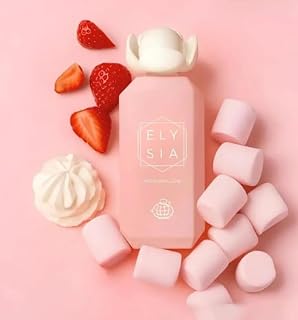 Elysia Perfume Rosa, Edición Marshmallow y Fresa, Botella Rosa, Colección Gourmande