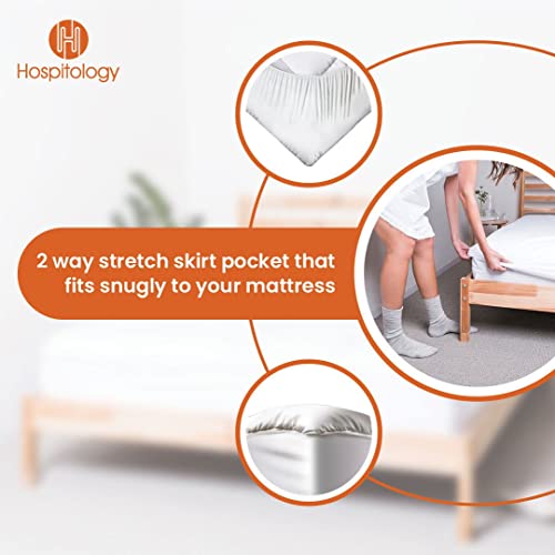 Hospitology Products Hypoallergenic Mattress Cover- Overstuffed - Deep Pocket - Goose Down Alternative Pillow Top Mattress Topper Twin - 39" W X 75" L #TOP4