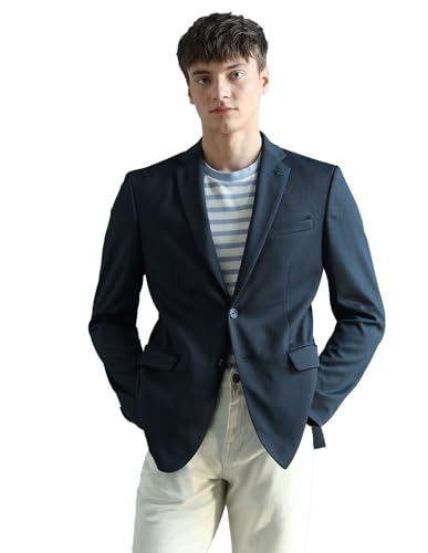 Image of Arrow Men's Zero Calorie Slim Fit Textured Blazer