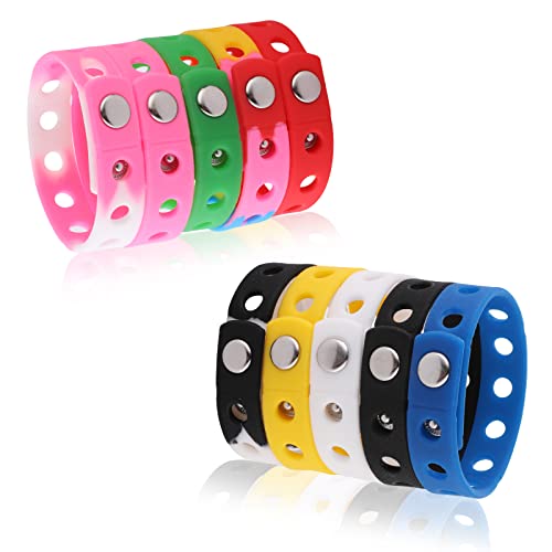 Grevosea 10 braccialetti regolabili in silicone