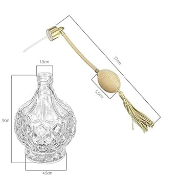 Amazon.com: 80ml Clear Crystal Vintage Style Perfume Bottle