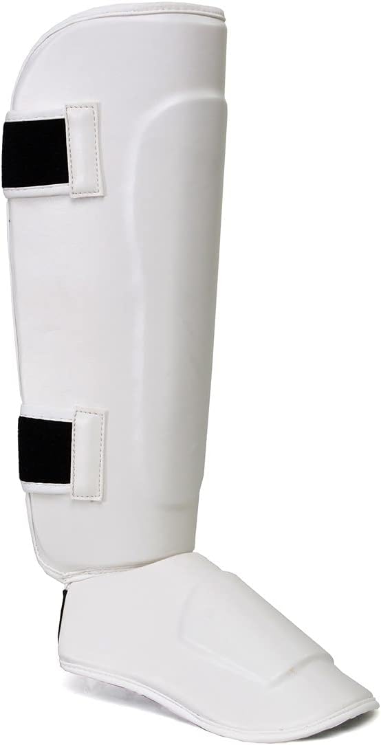 X Fitness XF1001 White Muay Thai Kickboxing Shin Guards - L/XL : Sports & Outdoors