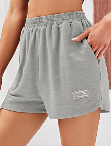 Kolagri Womens Sweatshorts Summer Casual Loose Quick Dry Drawstring Waist Running Jogger Hiking Active Shorts Grey M #TOP4