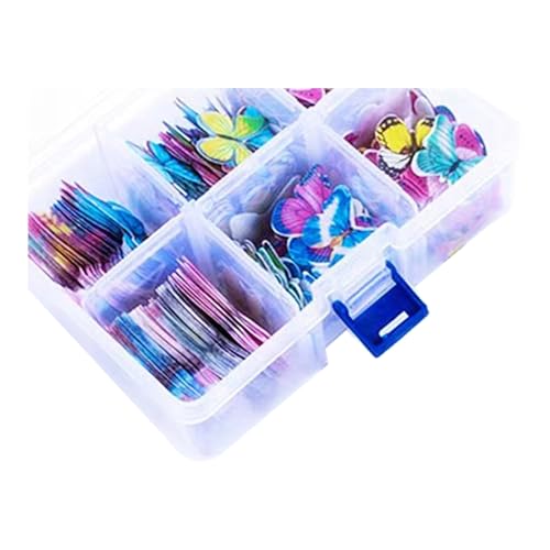 SHINROAD - Juego de flores de papel de arroz para decoración de tartas - Flores hawaianas y mariposas