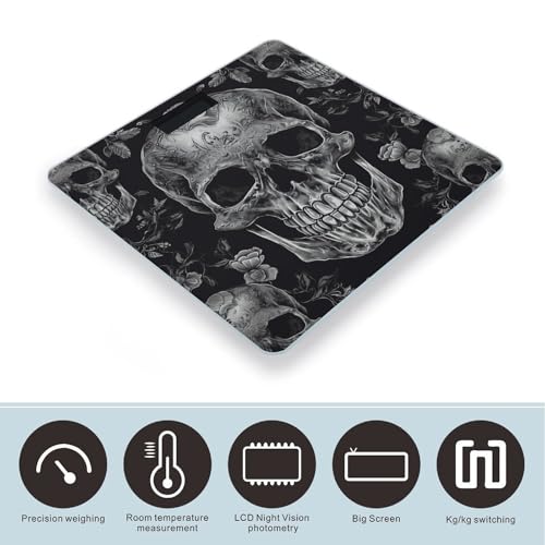 Báscula digital de baño con plataforma de vidrio templado miniatura 3