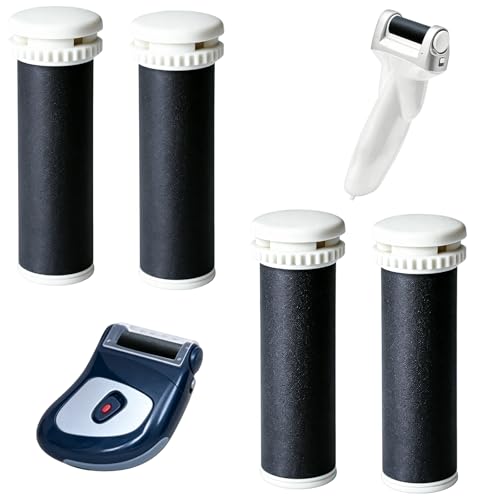 4PCS Replacement Rollers Refills Compatible with Emjoi Micro Pedi Callus Remover 2Pcs Extra Coarse and 2Pcs Standard