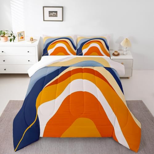 Erosebridal Minimalism Modern Comforter Set Aesthetic Abstract Bedding Queen, Geometric