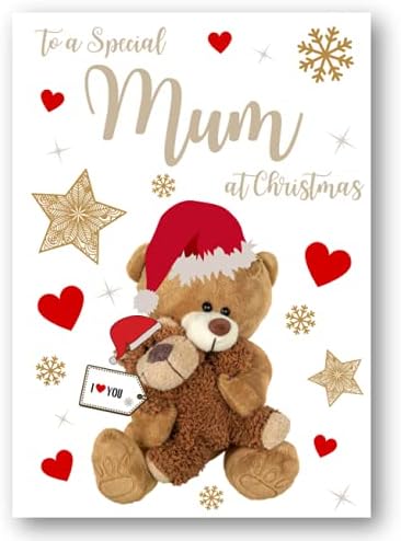Second Ave Mum Bear Heart Christmas Xmas Holiday Festive Greetings Card