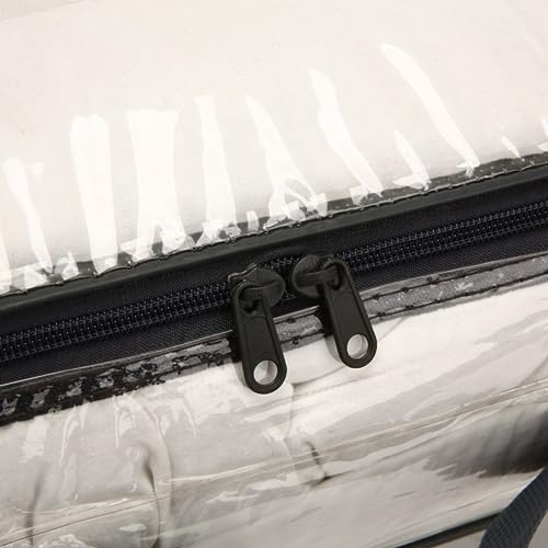 Image of TASMAX Transparent Organizer Clothes Storage Bags for Clothes (26 * 10 * 30cm PACK 5) Transparent Packing Bags Saree Covers with Zip, Packing Covers for Cloth Bags for Storage Zip Bag Dress