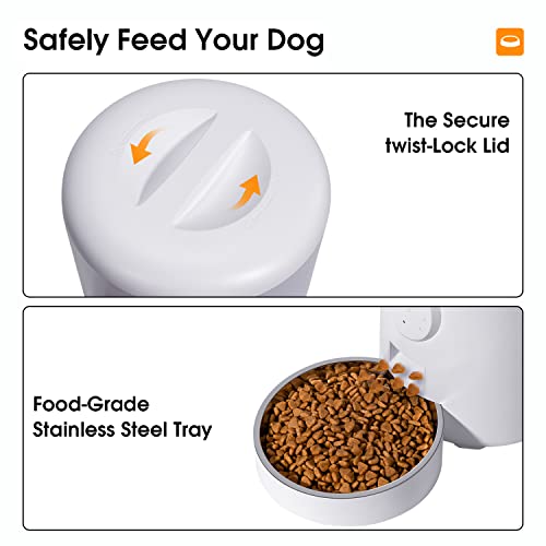 Wopet Automatic Cat Feeder, Wifi Cat Feeder With App Control For Cats And Dogs, 4L Dog Feeder With Stainless Steel Bowl, 15 Meals Per Day, Up To 10S Meal Call For Pets (White) #TOP5