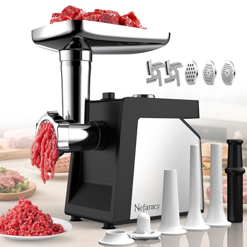 Electric Meat Grinder with Handle, 2600W Max Meat Grinder for Hom...