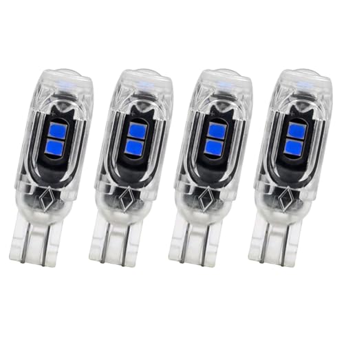 ���p�I�� 150LM W5W LED �J�[���C�g 5SMD 3030 �C���e���A�ǂݎ��i���o�[�v���[�g�e�N�X�`���ԗ��e�[�� LED �e�[�����C�g�d�� 4 �p�b�N