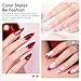 COSCELIA 40pcs Gel Nail Polish Set, 35 Colors Gel Polish with 5 Top Base Coat Red Nude Pink Glitter All Seasons Colors Nail Art Manicure Kit Salon DIY at Home Valentines Day Gifts for Women