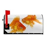 Housse magnétique pour boîte aux lettres Motif poisson rouge Taille standard 53,3 x 45,7 cm