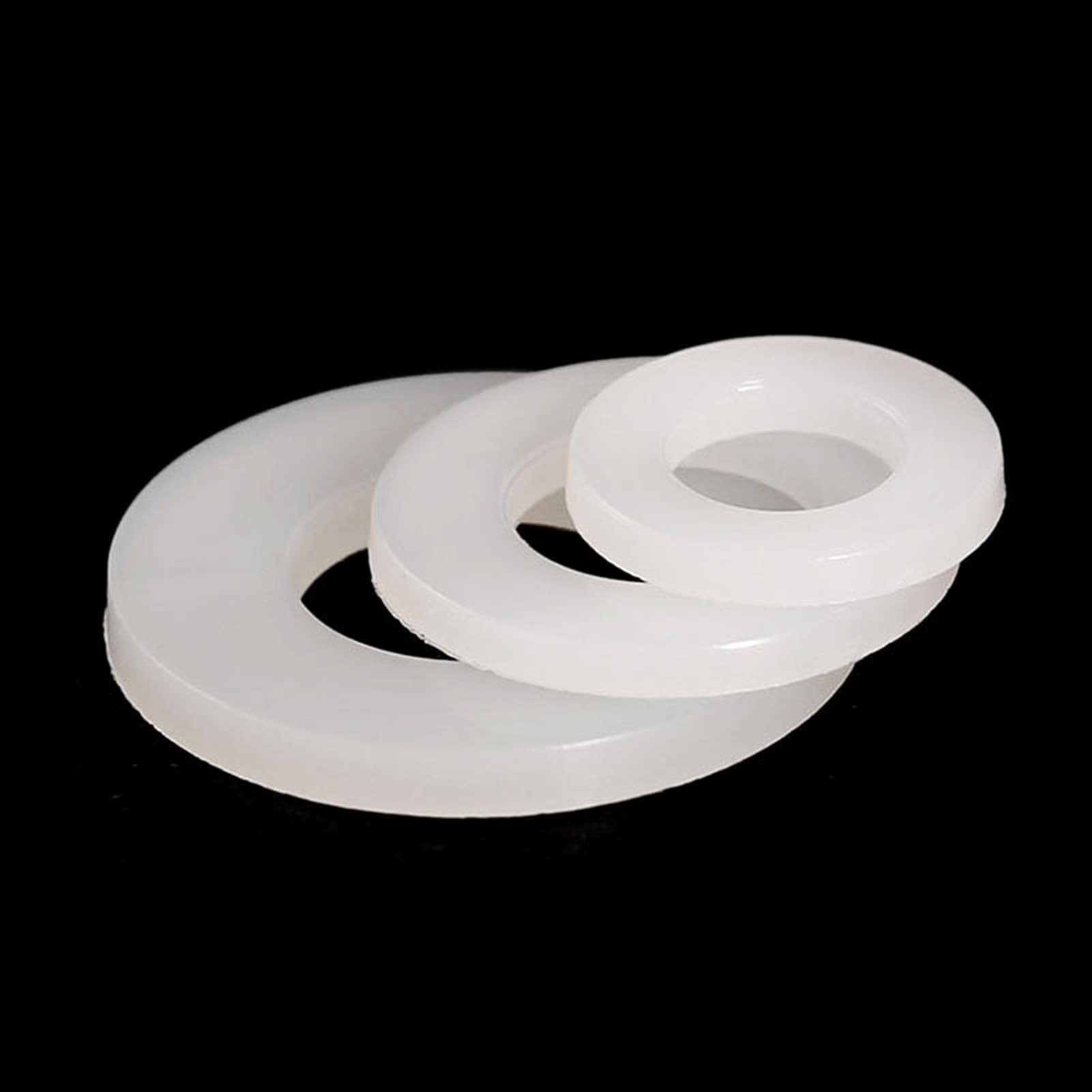 CENPEK 500 stuks witte nylon ringen set - kunststof platte O-ring ronde pakking ringen assortiment voor buizen, kranen, mechanische reparaties - M2/ M2.5/M3/M4/M5/M6/M8/M10 CENPEK 500 stuks witte nylon ringen set - kunststof platte O-ring ronde pakking ringen assortiment voor buizen, kranen, mechanische reparaties - M2/ M2.5/M3/M4/M5/M6/M8/M10