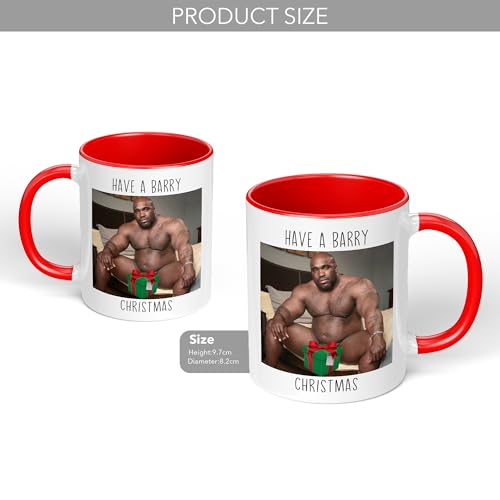 Print Maniacs Barry Wood Christmas 11oz Mug Gift Secret Santa Stocking Women Girls Her Hot Coffee Tea Xmas Present Adult Joke Funny Rude Naughty Present Mug (Red Fill) - Image 2