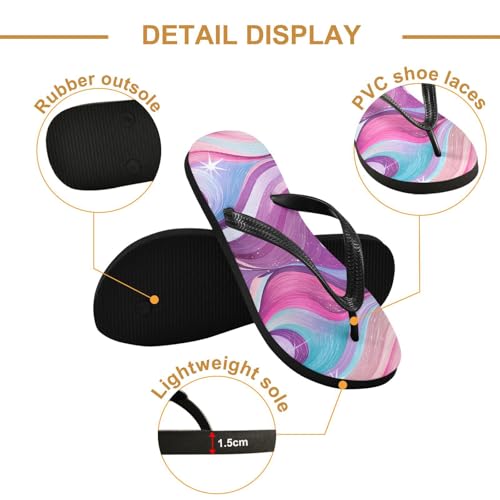 Waves Purple Flip Flop Beach Summer Casual Sandal for Women & Men Shower Shoes 208619562