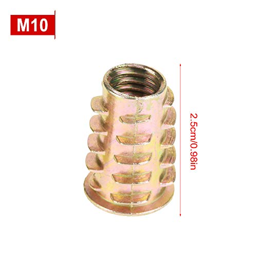 Liebewh LIEBEWH1MG8H7W45Y 50Pcs Furniture Threaded Insert Nuts Zinc Alloy Hex Drive Head Nut thumb #1