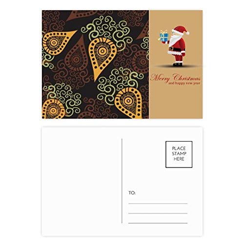 Impression répétée de cartes postales en tissu Père Noël pour vœux créatifs