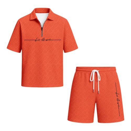 T-shirt manches courtes et short ensemble décontracté homme - 2