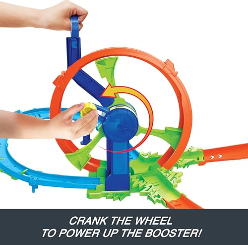 image for Hot Wheels Toy Car Track Set, Launch and Loop Playset & 1:64 Scale Die