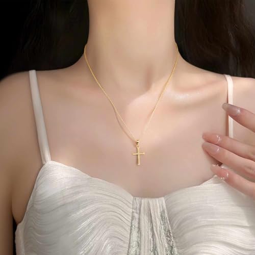 Cross Necklace for Women 14K Gold Cross Necklaces for Women Gold Crosses Chain Pendant Necklace for Womens Blend Beauty With Sentiment Dainty Crosses Chain Pendant Necklaces for Womens 20/25mm4
