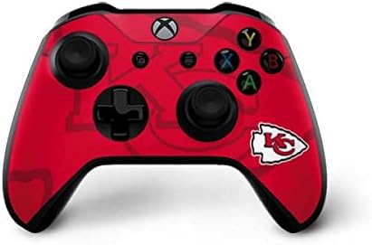 Skinit Decal Gaming Skin Compatible with Xbox One X Controller - Officially Licensed NFL Kansas City Chiefs Double Vision Design