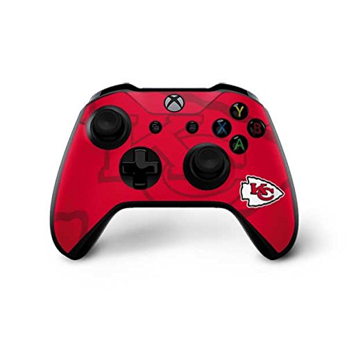 Skinit Decal Gaming Skin Compatible with Xbox One X Controller - Officially Licensed NFL Kansas City Chiefs Double Vision Design