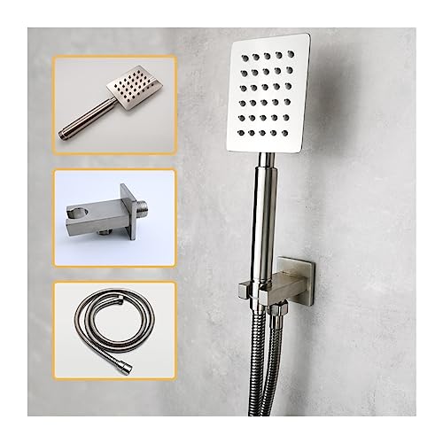 Ensemble de douche acier inoxydable au design nickel brossé durable