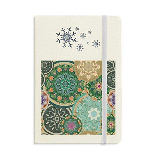 Carnet de notes circulaire épais rigide flocon de neige pour dessin et écriture
