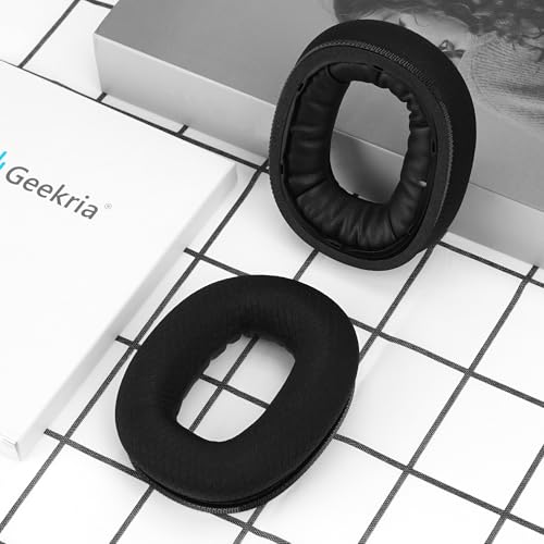 Almohadillas de repuesto para auriculares Geekria Comfort Mesh Fabric para Marshall Monitor II ANC, color negro miniatura 5