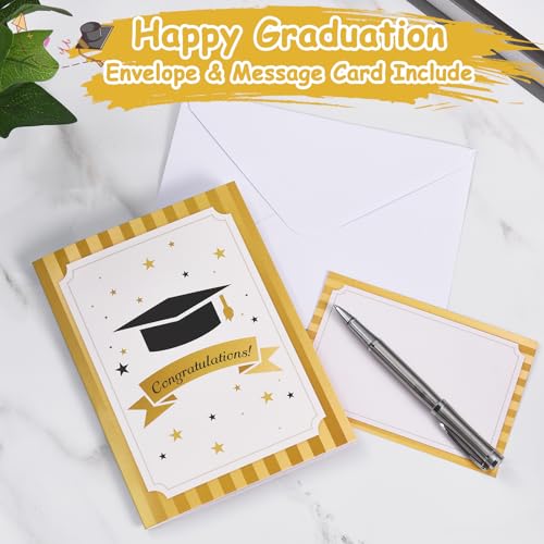 Image of VIVIKEN Graduation Cards, Musical Pop Up Congrats Grad 2026 Card with Light | 3D Popup Congratulations Graduation Gifts for 2026 High School College University Graduates for Son Daughter Grandson