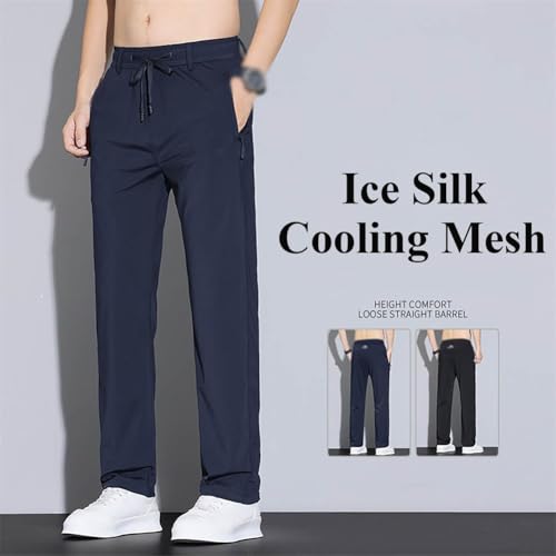 Meshirons - Ice Silk Panel Casual Pants, Linochic Mesh Irons Summer Ice Silk Stretchypants3