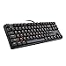 DAREU Orange LED Backlit Mechanical Gaming Keyboard Small Compact 87 Keys Metal Construction Mechanical Computer Keyboard USB Wired with Brown Switches for Windows PC Gamers, [DK100]