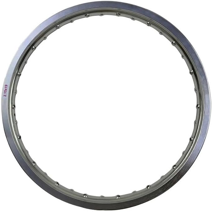2.15x19 2.15 19 Inch 32/36 Spoke Holes 6061 Aviation Aluminum Strength Black/Silver Motorcycle Rims Circles Fit For Various Motorcycles.(Silver 36 Holes)