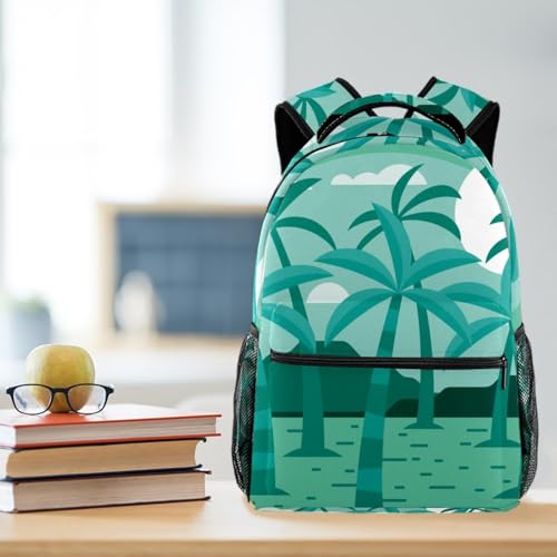 Sac à dos de voyage palmier multicolore pour les cours et les sorties du week-end