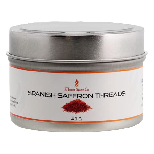 K'tores Spice Co Gourmet Spanish Saffron Threads - Premium Red Safron Threads For Paella, Rice, Soups - 4 Grams - 1 Pack #TOP27
