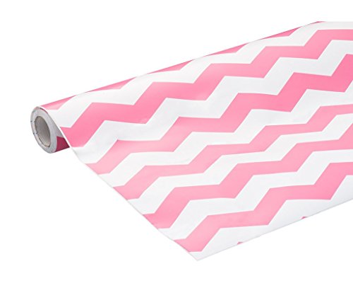 Home-it Self Adhesive Shelf Liner, 18 by 16 Inch, Pink Chevron, 2 Pack