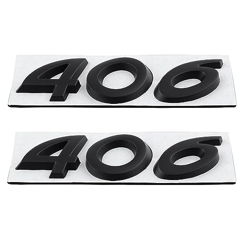 406 Emblème de voiture autocollant de décoration pour coffre Noir