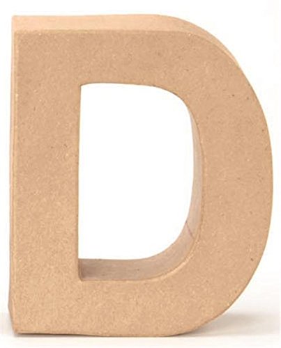 Lettera T In Cartapesta PappArt - Altezza 17,5 Cm, Profondità 5,5 Cm, Grezza Per Decorazioni Fai-da-Te E Hobby Creativi - 3